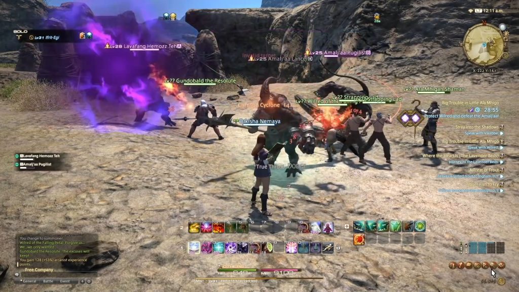 Screenshot of Final Fantasy XIV showcasing in-game graphics and characters