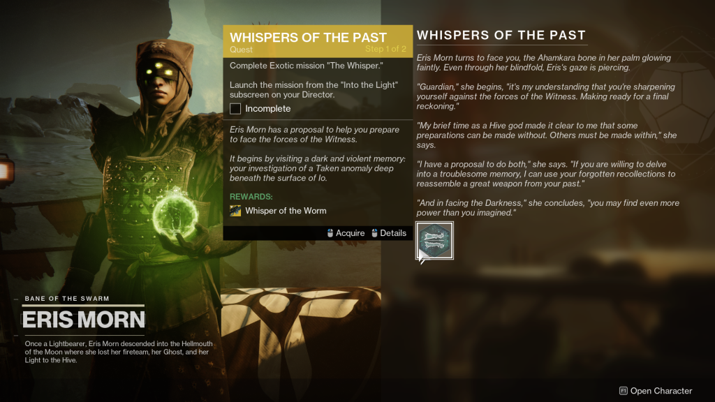 Whispers of the Past quest
