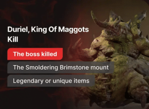 Duriel, King Of Maggots Kill