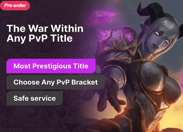 WoW The War Within Any PvP Title Boost